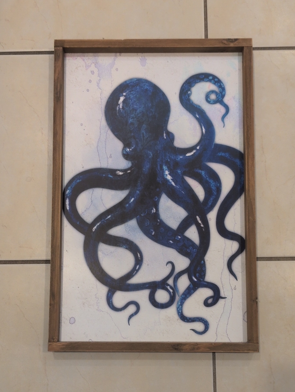 Blue Octopus Wall Art Print